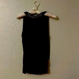 Express open back tie neck blouse